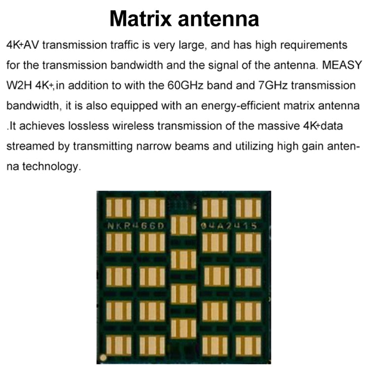 Measy W2H 60GHz 4K+ Ultra HD Wireless Transmission Kit, Transmission Distance: 50m(US Plug)