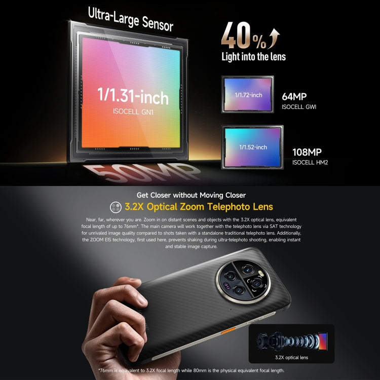 [HK Warehouse] Ulefone Armor 23 Ultra Rugged Phone, 12GB+512GB, 6.78 inch Android 13 MediaTek Dimensity 8020 Octa Core up to 2.6GHz, Network: 5G, NFC, OTG, Satellite Messaging(Umbra Orange)