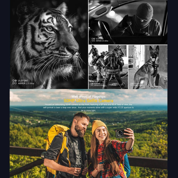 [HK Warehouse] Ulefone Armor 23 Ultra Rugged Phone, 12GB+512GB, 6.78 inch Android 13 MediaTek Dimensity 8020 Octa Core up to 2.6GHz, Network: 5G, NFC, OTG, Satellite Messaging(Elite Black)
