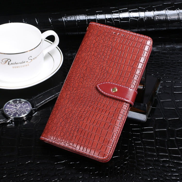 For Google Pixel 8 Pro idewei Crocodile Texture Leather Phone Case(Red)