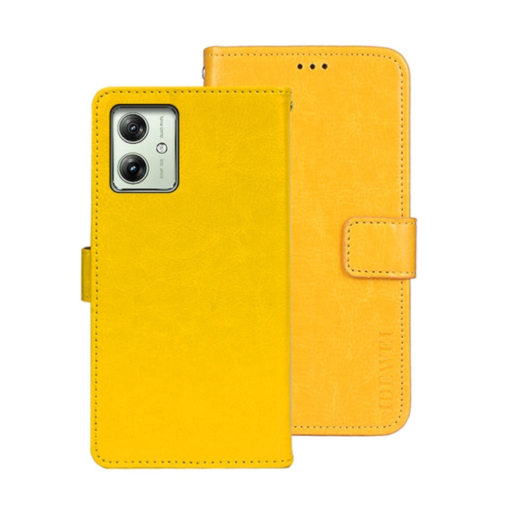 idewei Crazy Horse Texture Leather Phone Case, For Motorola Moto G54 5G EU