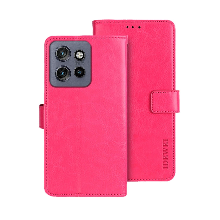 idewei Crazy Horse Texture Leather Phone Case, For Motorola Moto G55 5G, For Motorola Edge 50 Neo, For Motorola Moto G84 5G