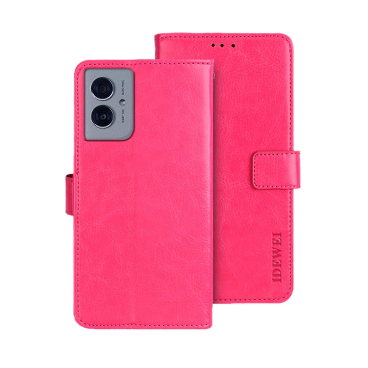 idewei Crazy Horse Texture Leather Phone Case, For Motorola Moto G55 5G, For Motorola Edge 50 Neo, For Motorola Moto G84 5G