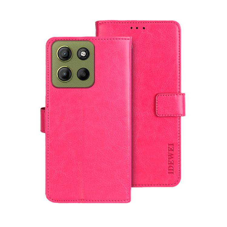 idewei Crazy Horse Texture Leather Phone Case, For Motorola Moto G15 Power, For Motorola Moto E15, For Motorola Moto G05
