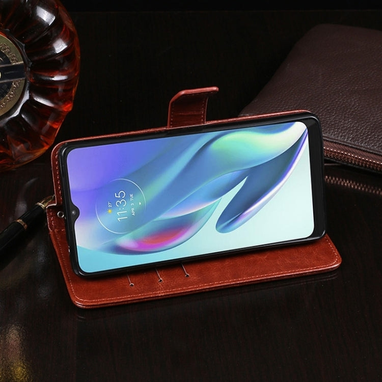 For Motorola Edge 40 Pro 5G idewei Crazy Horse Texture Leather Phone Case(Sky Blue)