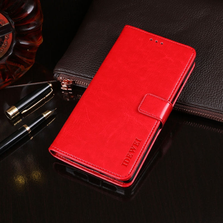 For Google Pixel 8 Pro idewei Crazy Horse Texture Leather Phone Case(Red)