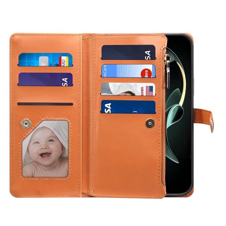 For Xiaomi 13T / 13T Pro / Redmi K60 Ultra ESEBLE Star Series Lanyard Zipper Wallet RFID Leather Phone Case(Brown)