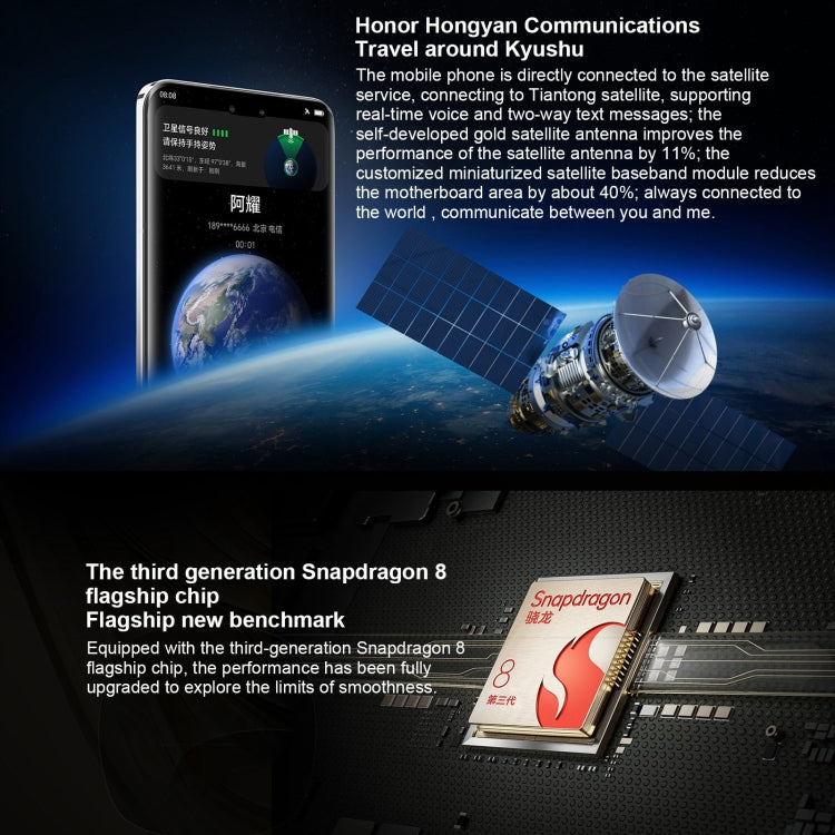 Honor Magic6 Pro, 12GB+256GB,  6.8 inch Magic OS 8.0 Snapdragon 8 Gen 3 Octa Core up to 3.3GHz, Network: 5G, OTG, NFC, Support Google Play(Black)