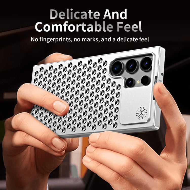For Samsung Galaxy S24 Ultra 5G R-JUST RJ58 Aromatherapy Metal Cooling Phone Case(Silver)