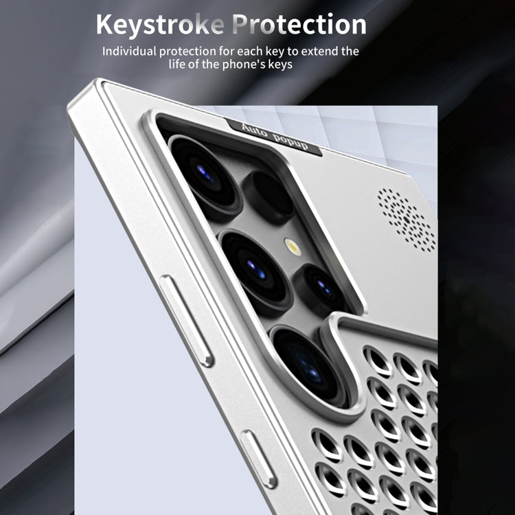 For Samsung Galaxy S24 Ultra 5G R-JUST RJ58 Aromatherapy Metal Cooling Phone Case(Silver)