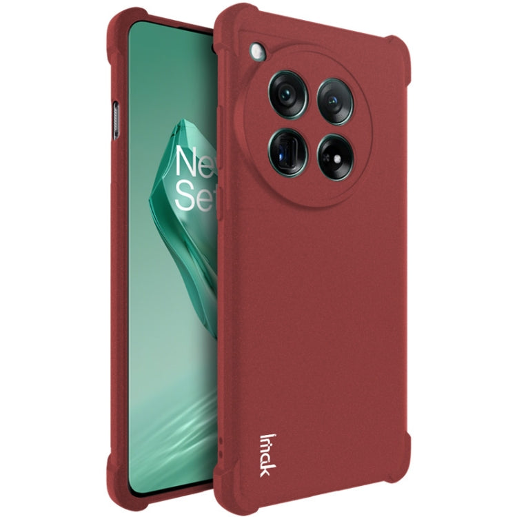 For OnePlus 12 5G imak Shockproof Airbag TPU Phone Case(Matte Red)