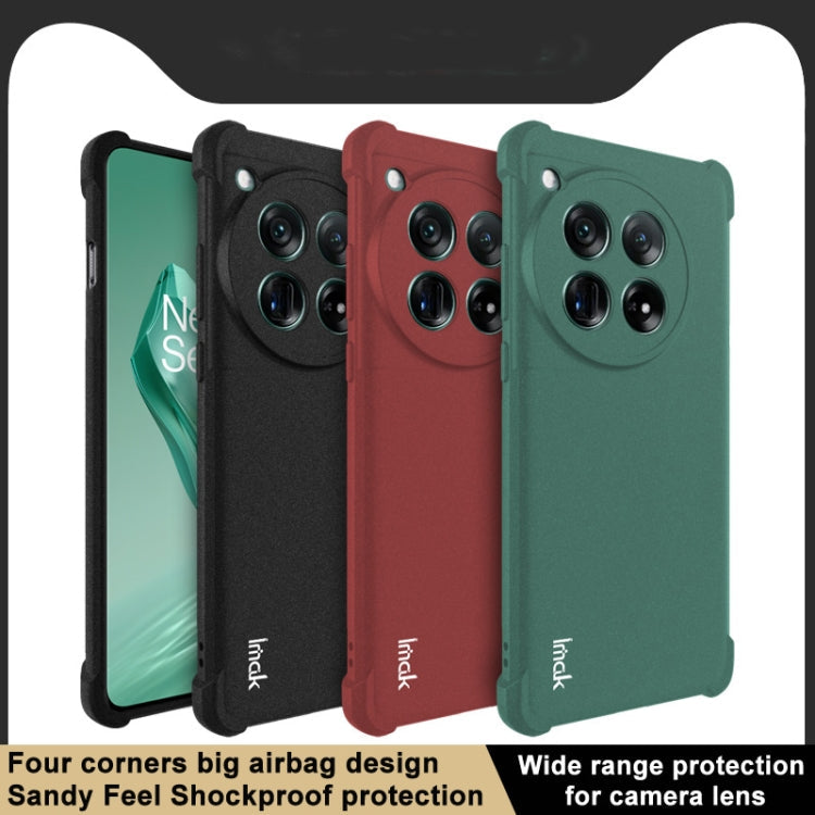For OnePlus 12 5G imak Shockproof Airbag TPU Phone Case(Matte Red)