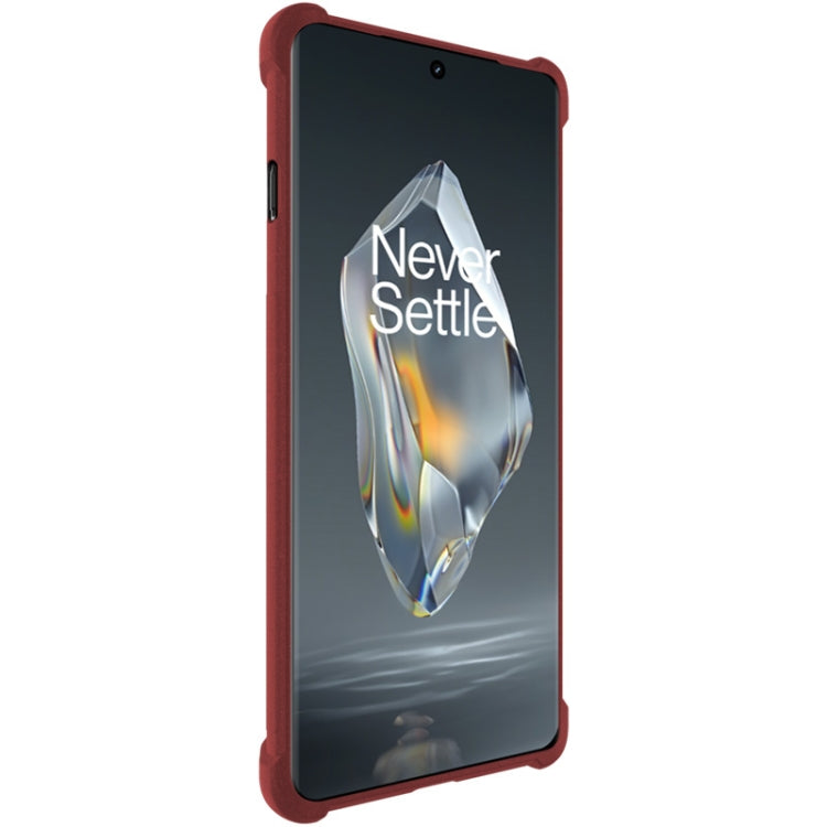For OnePlus Ace 3 5G imak Shockproof Airbag TPU Phone Case(Matte Red)