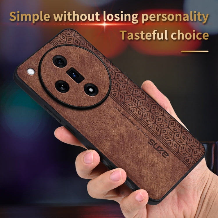 For OPPO Find X7 AZNS 3D Embossed Skin Feel Phone Case(Black)