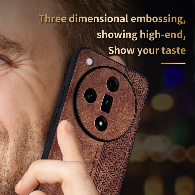 For OPPO Find X7 AZNS 3D Embossed Skin Feel Phone Case(Black)