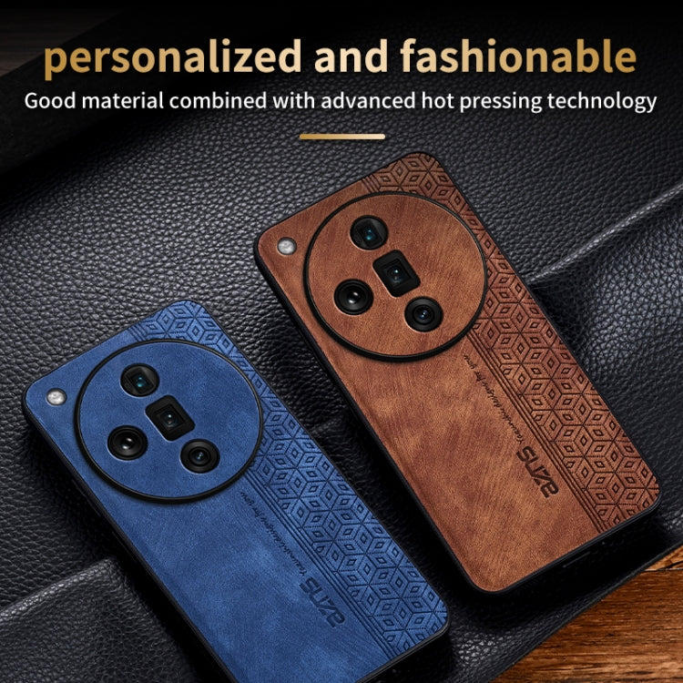 For OPPO Find X7 Ultra AZNS 3D Embossed Skin Feel Phone Case(Black)