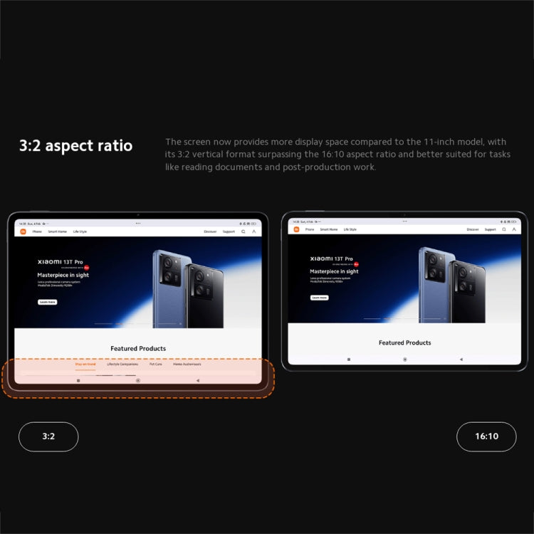 Xiaomi Pad 6S Pro 12.4 inch, 8GB+256GB, HyperOS Qualcomm Snapdragon 8 Gen2 Octa Core, 10000mAh Battery(Black)
