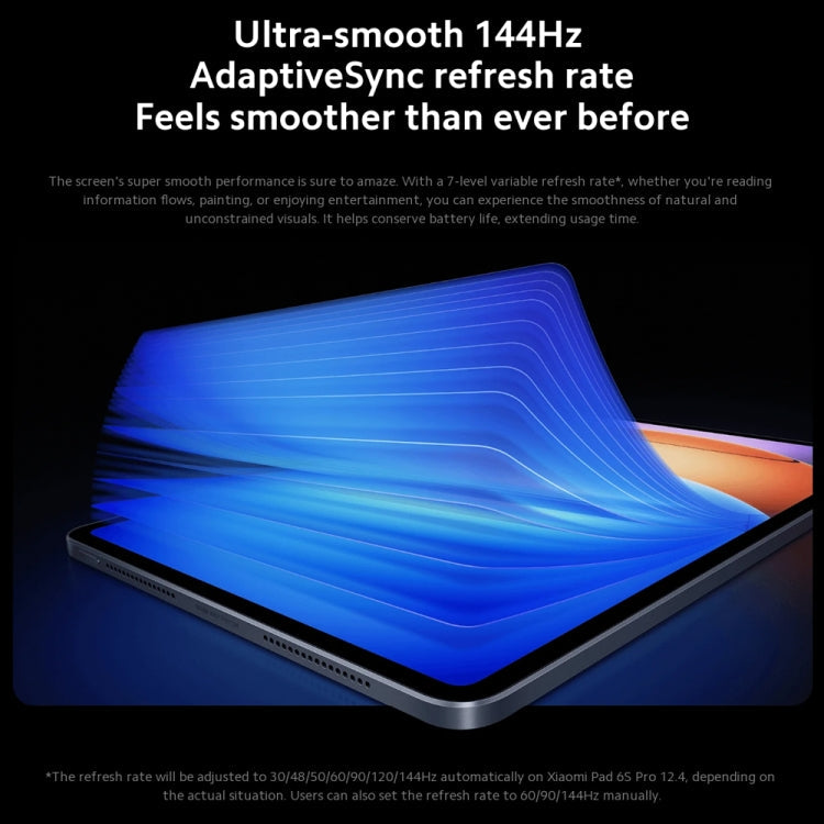 Xiaomi Pad 6S Pro 12.4 inch, 12GB+512GB, HyperOS Qualcomm Snapdragon 8 Gen2 Octa Core, 10000mAh Battery(Blue)
