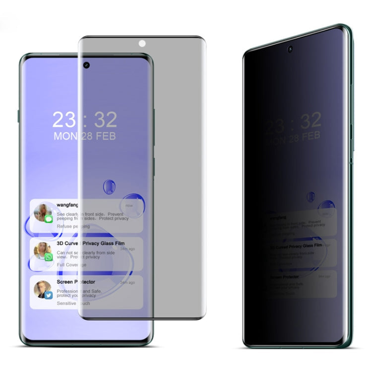 For OnePlus 12 5G imak No Edge Version 3D Curved Privacy Full Screen Tempered Glass Film