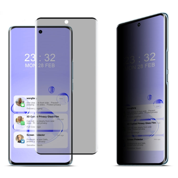 For Honor X50 5G imak No Edge Version 3D Curved Privacy Full Screen Tempered Glass Film