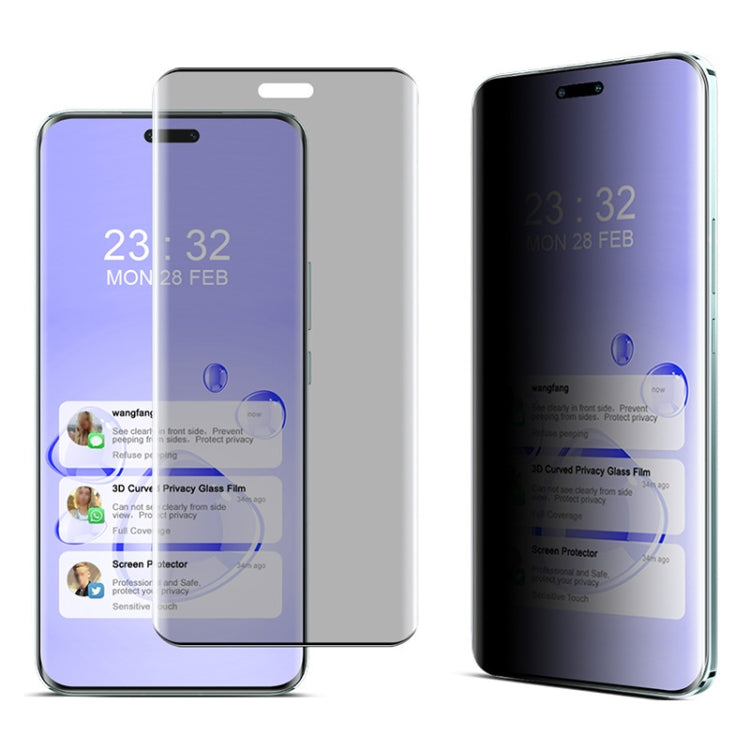 For Honor Magic6 RSR Porsche Design imak No Edge Version 3D Curved Privacy Full Screen Tempered Glass Film