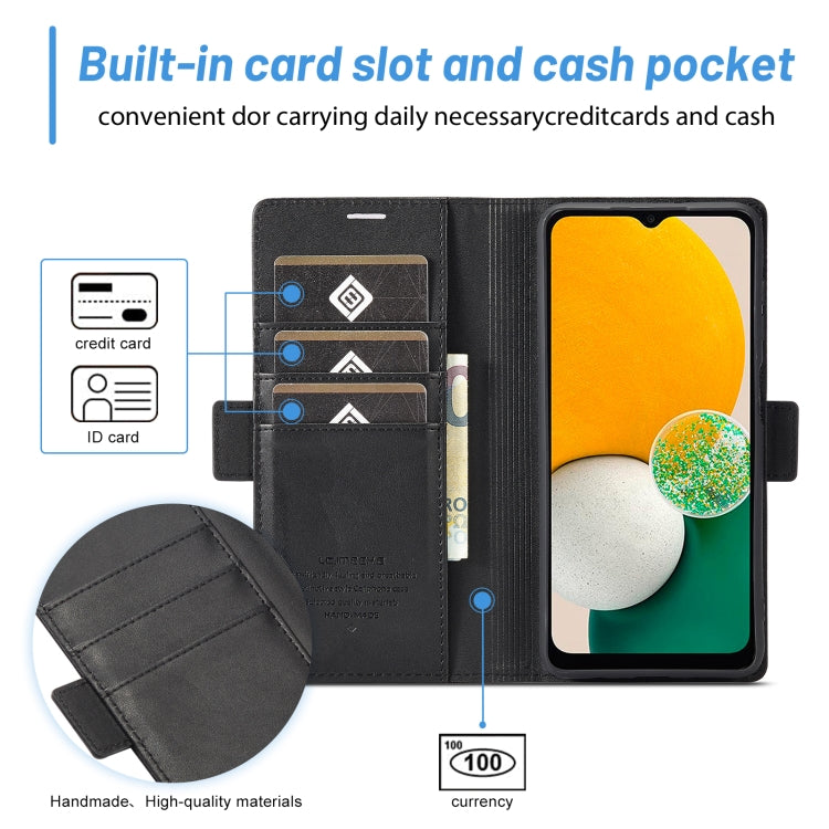 For Samsung Galaxy A35 5G LC.IMEEKE Skin-friendly Card Slots Leather Phone Case(Black)
