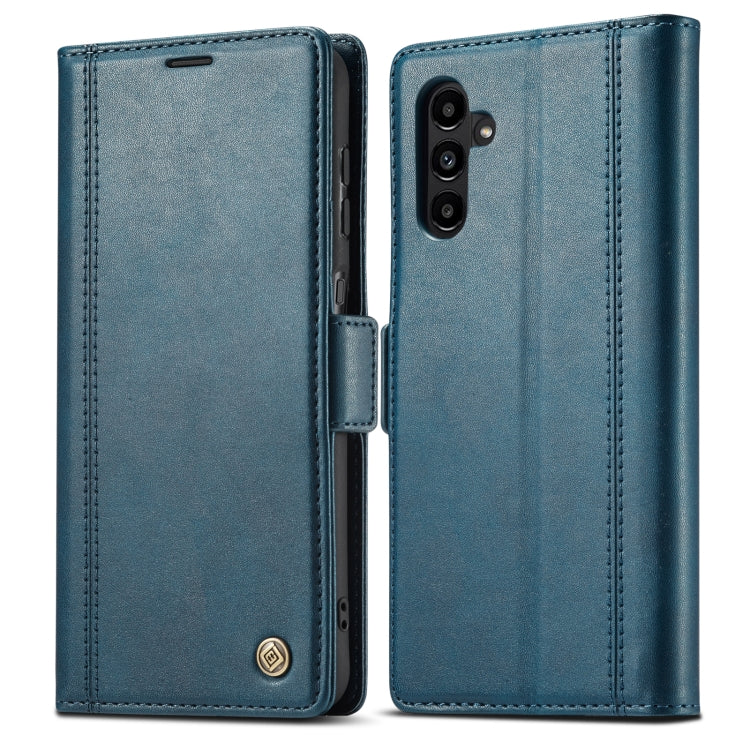 For Samsung Galaxy A55 5G LC.IMEEKE Skin-friendly Card Slots Leather Phone Case(Blue)