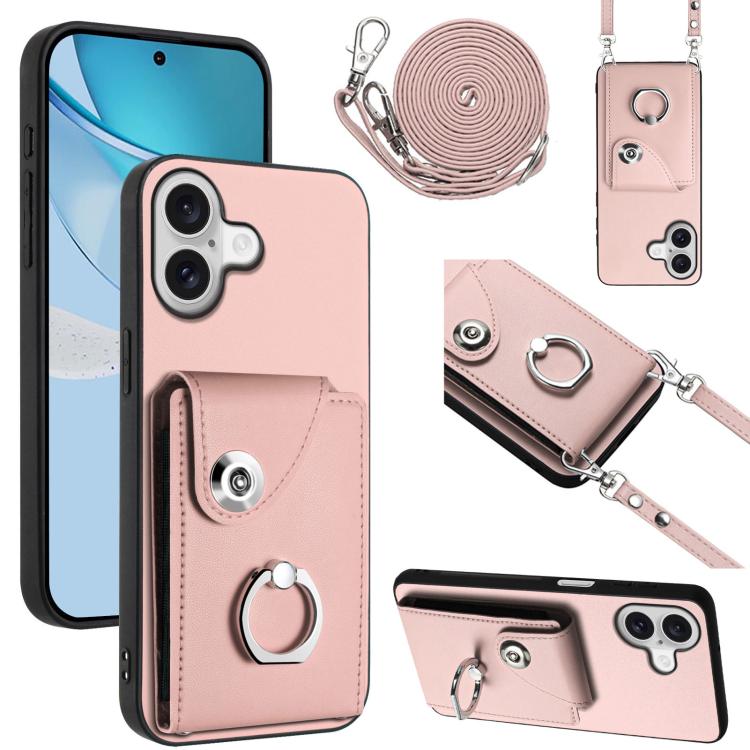 Organ Card Bag Ring Holder Phone Case with Long Lanyard, For iPhone 17e / 16e, For iPhone 17 Pro Max, For iPhone 17 Pro, For iPhone 17