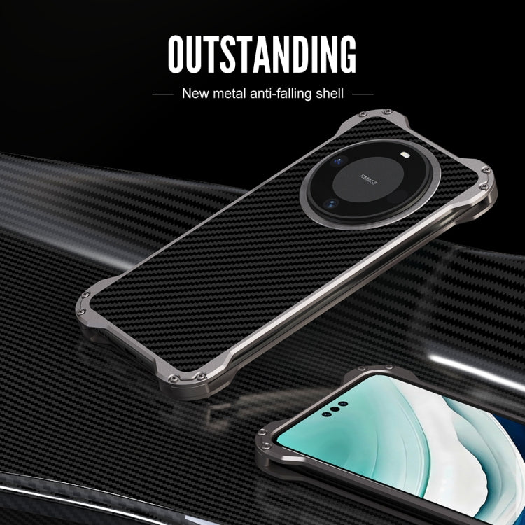 For Huawei Mate 60 Pro R-JUST RJ51 Hollow Metal Phone Protective Case(Space Grey)