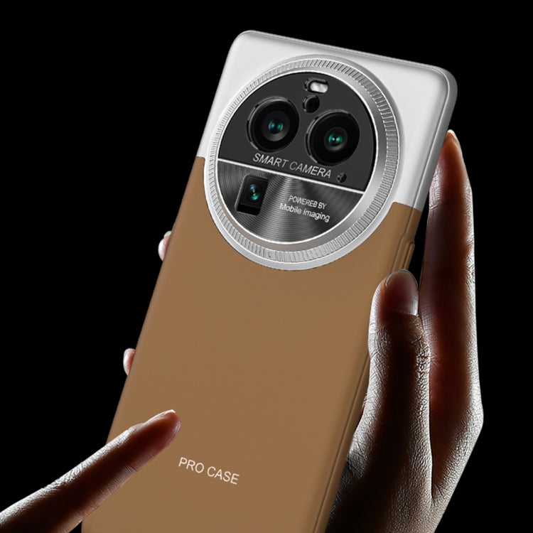 For OPPO Find X6 GKK Mortise-Tenon Connection Contrast Color Shockproof Phone Case(Black)