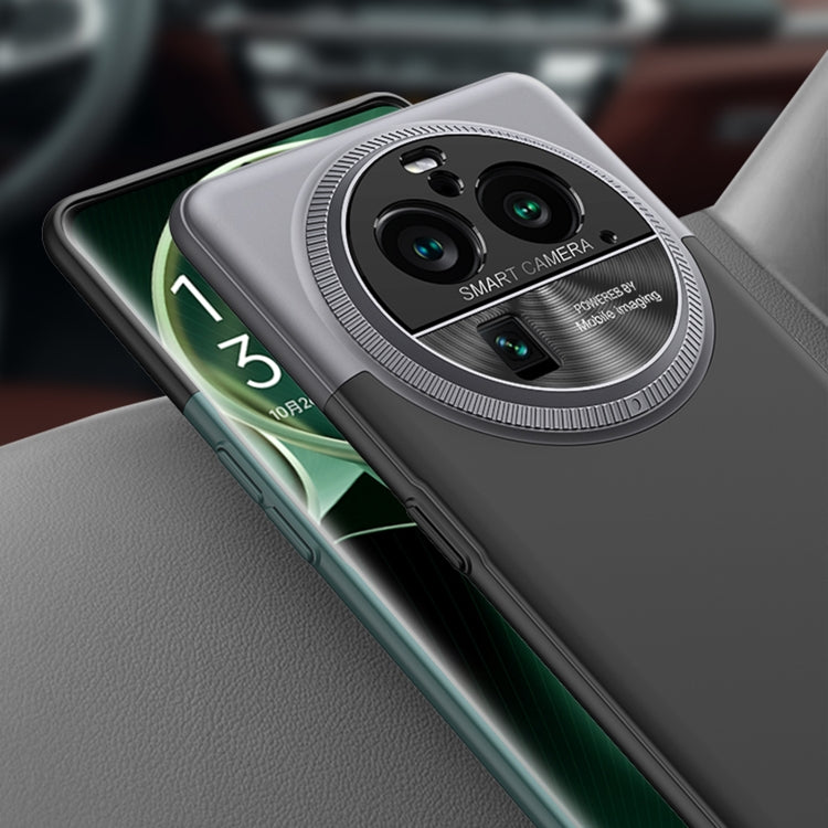 For OPPO Find X6 GKK Mortise-Tenon Connection Contrast Color Shockproof Phone Case(Green)