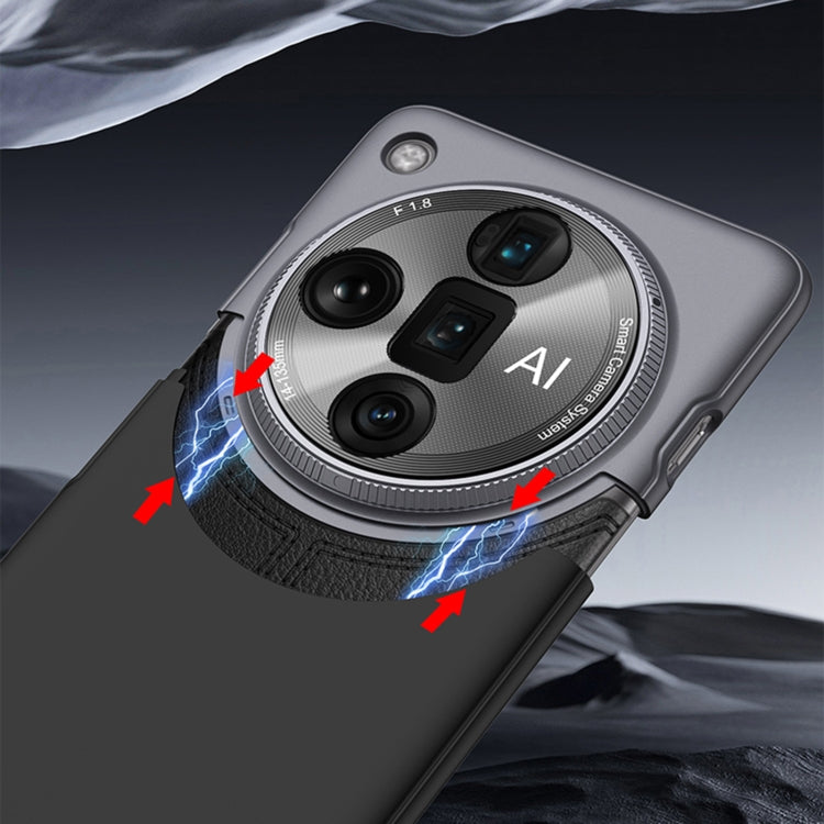 For OPPO Find X7 Ultra GKK Mortise-Tenon Connection Contrast Color Shockproof Phone Case(Black)