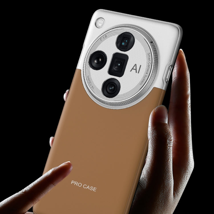 For OPPO Find X7 Ultra GKK Mortise-Tenon Connection Contrast Color Shockproof Phone Case(Black)
