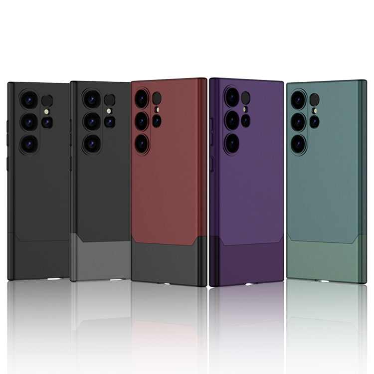 For Samsung Galaxy S24 Ultra 5G GKK Mortise-Tenon Connection Contrast Color Shockproof Phone Case(Green)