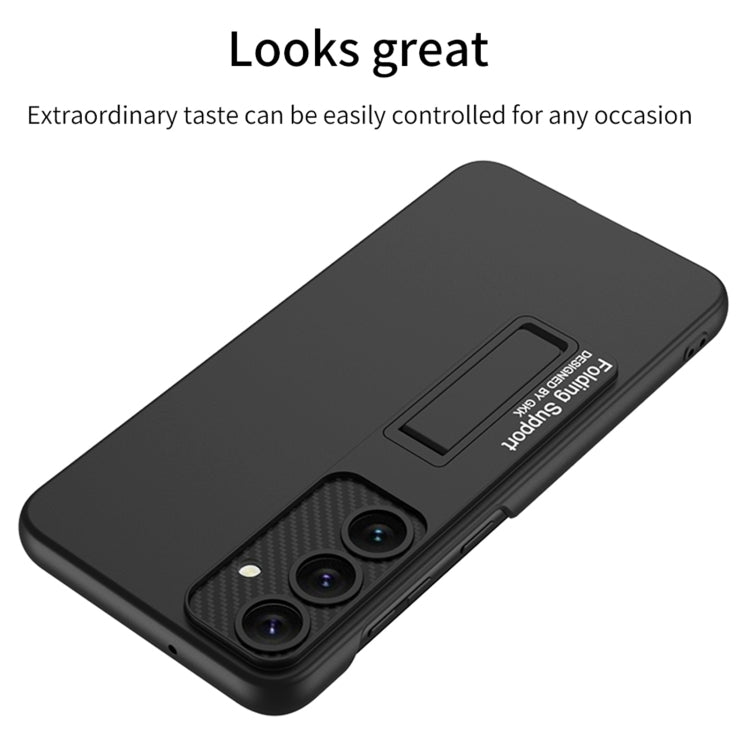 For Samsung Galaxy S24+ 5G GKK Ultra-thin Shockproof Phone Case with Holder(Silver)