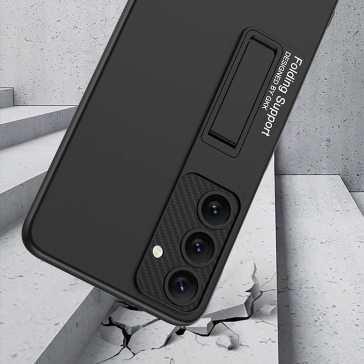 For Samsung Galaxy S24+ 5G GKK Ultra-thin Shockproof Phone Case with Holder(Silver)