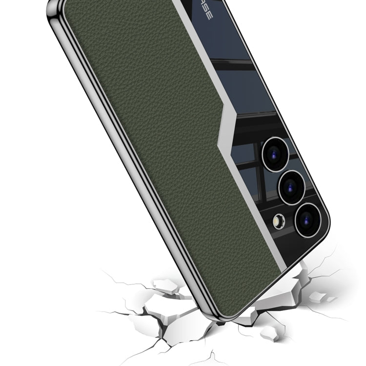 For Samsung Galaxy S24 5G GKK Plating TPU + Leather Supercar Full Coverage Phone Case(Black)