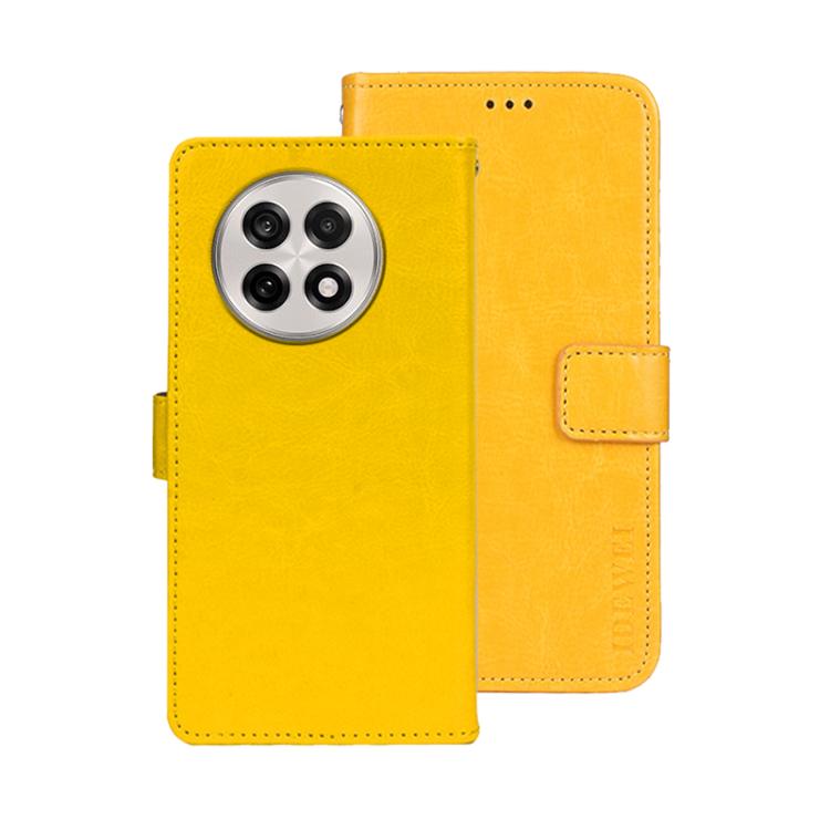 idewei Crazy Horse Texture Leather Phone Case, For OnePlus 13R, For OnePlus 12R, For OnePlus 12