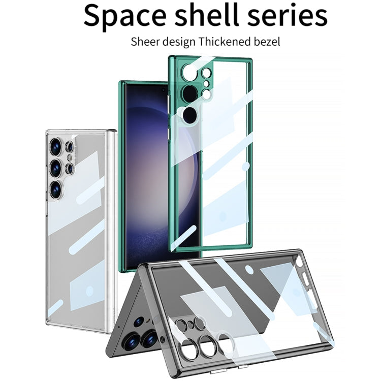 For Samsung Galaxy S24 Ultra 5G GKK Space Frame Transparent PC + TPU Phone Case(Transparent Black)