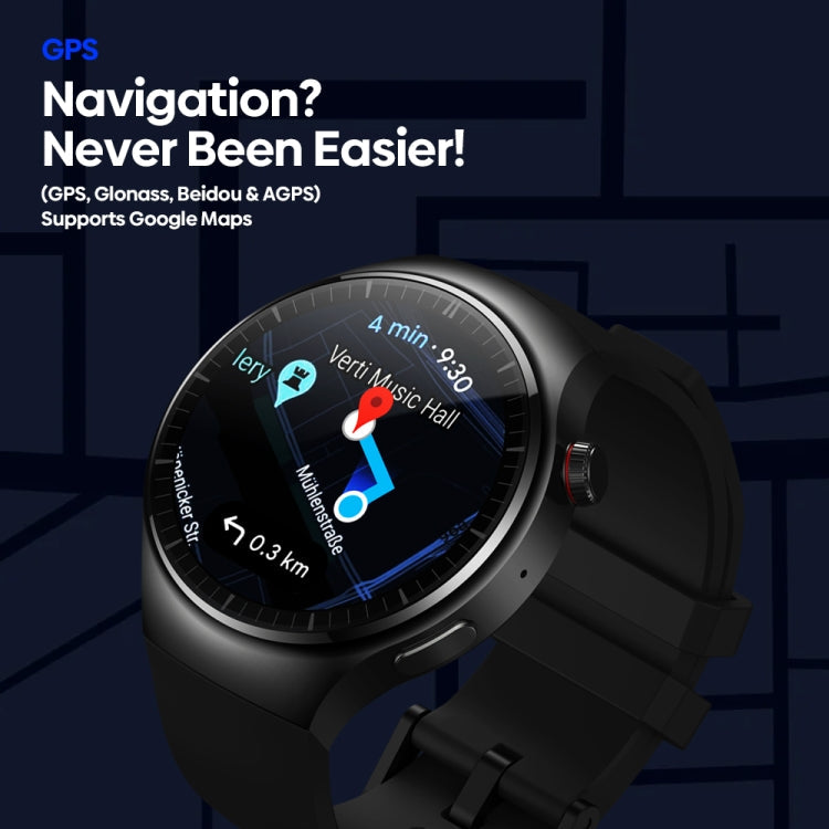 Zeblaze Thor Ultra 1.43 inch AMOLED Screen Android Smart Watch, Silicone Strap(Black)