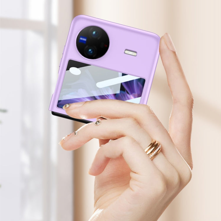 For vivo X Flip GKK Integrated Ultra-thin Full Coverage Flip Phone Case(Purple)