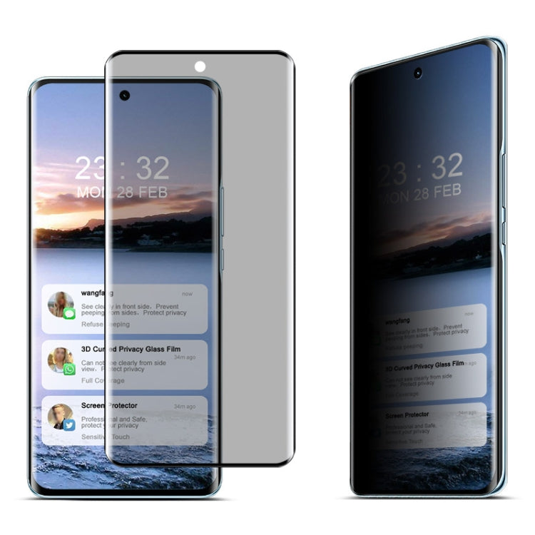 For Honor X50 5G imak 3D Curved HD Full Screen Anti-spy Tempered Glass Protective Film