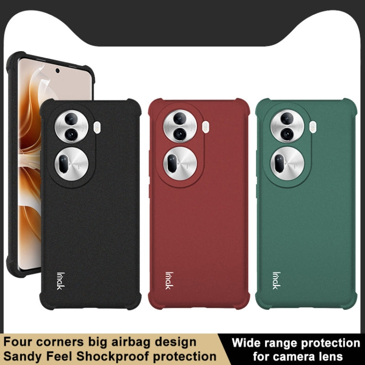 For OPPO Reno11 Pro 5G Global imak Shockproof Airbag TPU Phone Case(Matte Red)