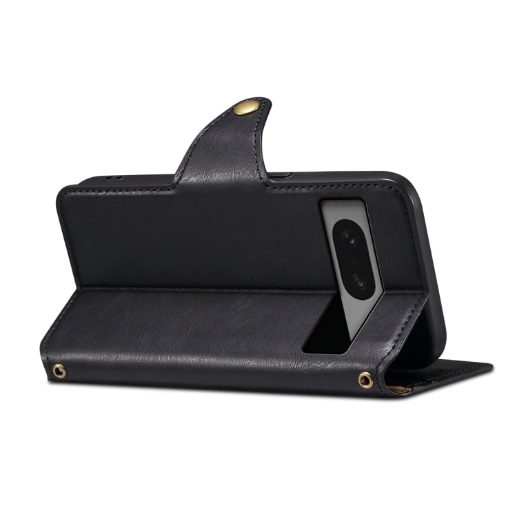 For Google Pixel 7 5G Denior Cowhide Texture Wallet Style Leather Phone Case(Black)