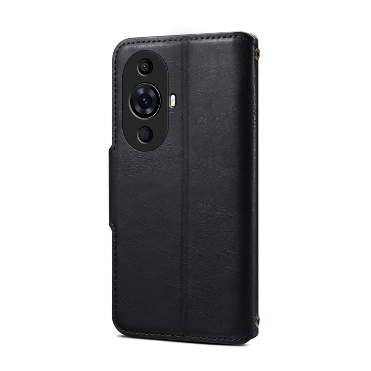 For Huawei nova 11 Pro Denior Cowhide Texture Wallet Style Leather Phone Case(Black)