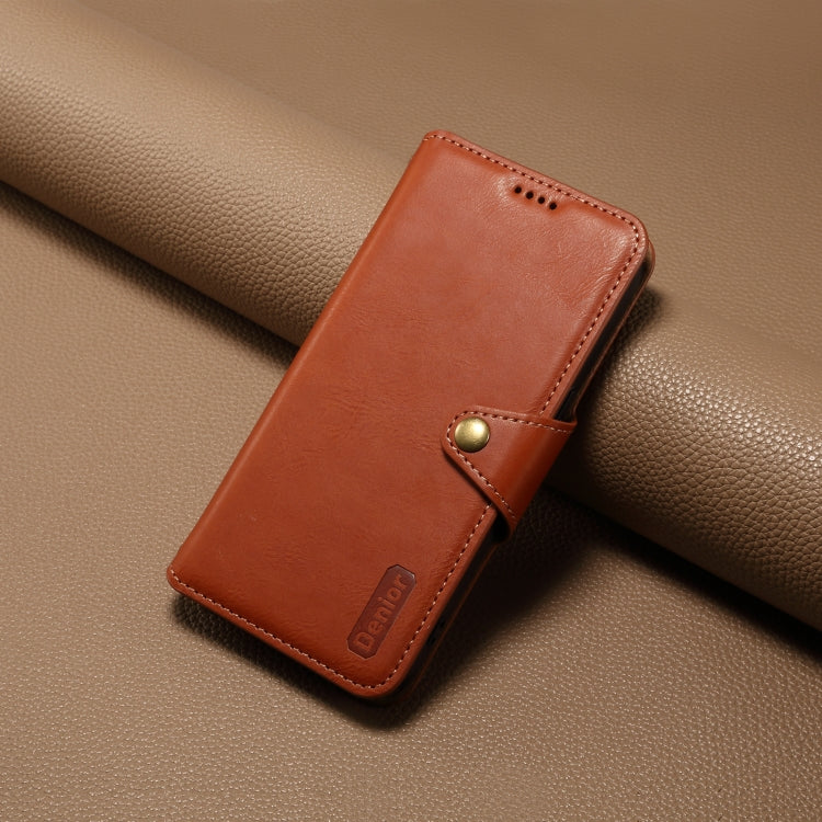 For Honor 100 Pro Denior Cowhide Texture Wallet Style Leather Phone Case(Brown)