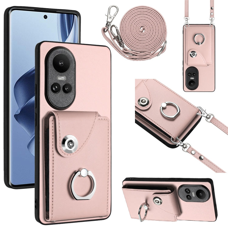 Organ Card Bag Ring Holder Phone Case with Long Lanyard, For OPPO Reno10/Reno10 Pro 5G Global, For OPPO A78 4G Global, For OPPO A17 Global, For OPPO A79 5G Global