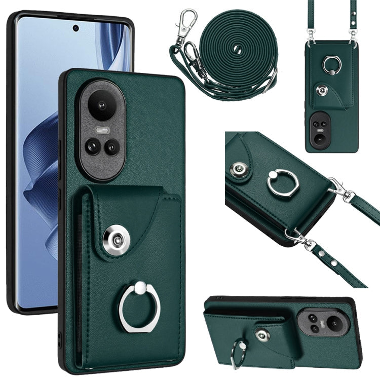 Organ Card Bag Ring Holder Phone Case with Long Lanyard, For OPPO Reno10/Reno10 Pro 5G Global, For OPPO A78 4G Global, For OPPO A17 Global, For OPPO A79 5G Global