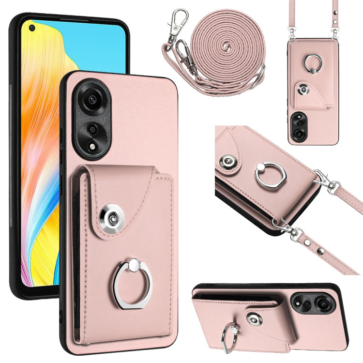 Organ Card Bag Ring Holder Phone Case with Long Lanyard, For OPPO Reno10/Reno10 Pro 5G Global, For OPPO A78 4G Global, For OPPO A17 Global, For OPPO A79 5G Global