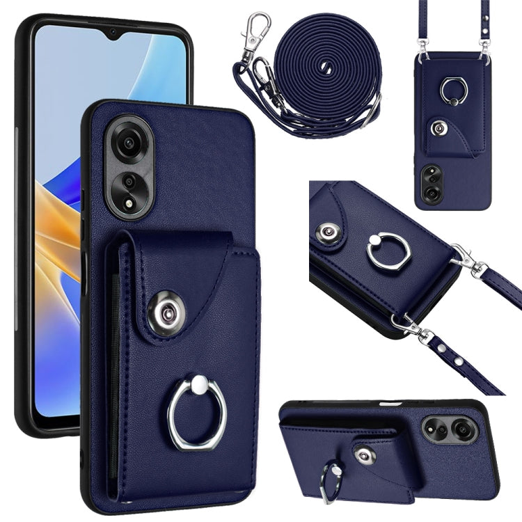 Organ Card Bag Ring Holder Phone Case with Long Lanyard, For OPPO Reno10/Reno10 Pro 5G Global, For OPPO A78 4G Global, For OPPO A17 Global, For OPPO A79 5G Global
